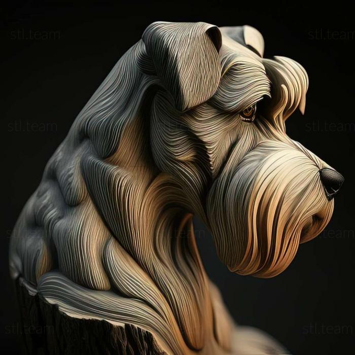 3D model Zwergschnauzer dog (STL)